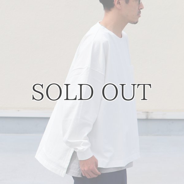 画像4: VORTEX 8オンス(MVS天竺)サイドスリット Aライン ボクシー長袖Tee【MADE IN JAPAN】『日本製』/ Upscape Audience (4)