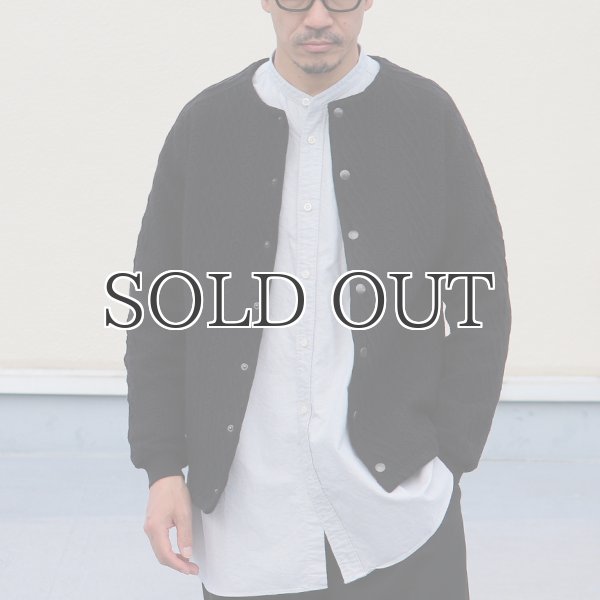 画像3: 「尾州」コットンキルト ノーカラー スナップジャケット【MADE IN JAPAN】『日本製』【送料無料】 / Upscape Audience (3)