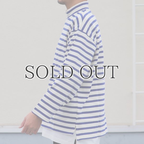 画像10: Basque10オンス(バスク天竺)フレンチボーダー モックネック ボクシー Tee【MADE IN JAPAN】『日本製』/ Upscape Audience (10)