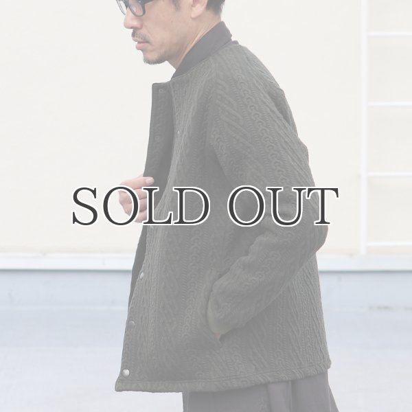 画像5: 「尾州」コットンキルト ノーカラー スナップジャケット【MADE IN JAPAN】『日本製』【送料無料】 / Upscape Audience (5)