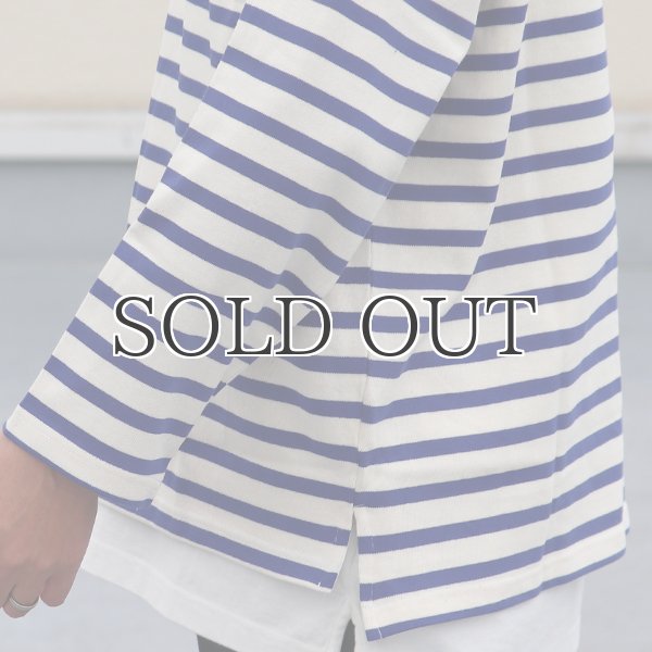 画像15: Basque10オンス(バスク天竺)フレンチボーダー モックネック ボクシー Tee【MADE IN JAPAN】『日本製』/ Upscape Audience (15)