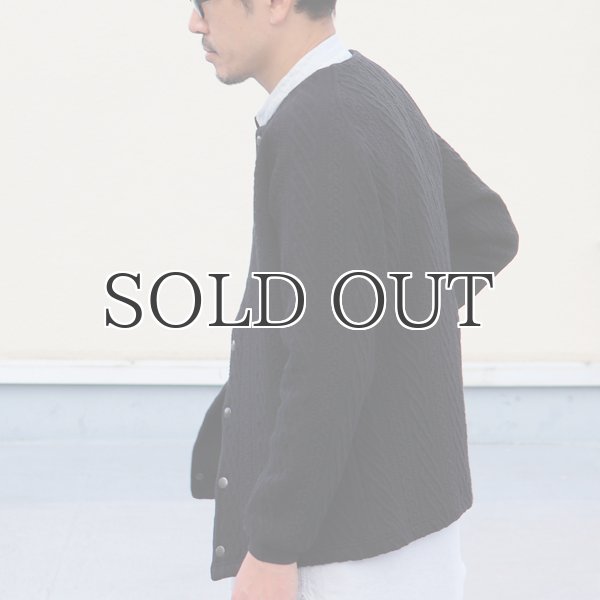 画像5: 「尾州」コットンキルト ノーカラー スナップジャケット【MADE IN JAPAN】『日本製』【送料無料】 / Upscape Audience (5)