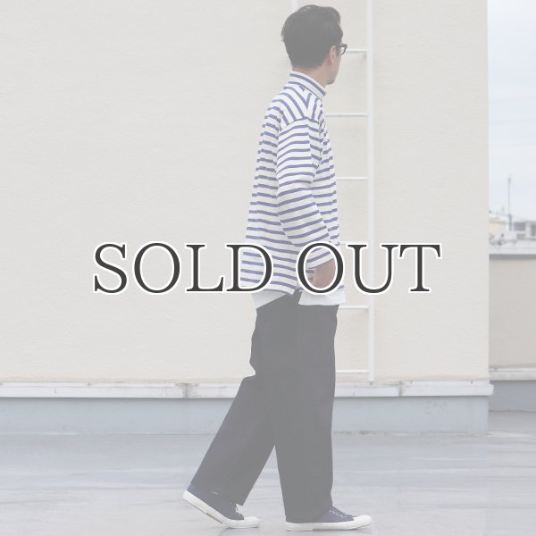 画像6: Basque10オンス(バスク天竺)フレンチボーダー モックネック ボクシー Tee【MADE IN JAPAN】『日本製』/ Upscape Audience (6)