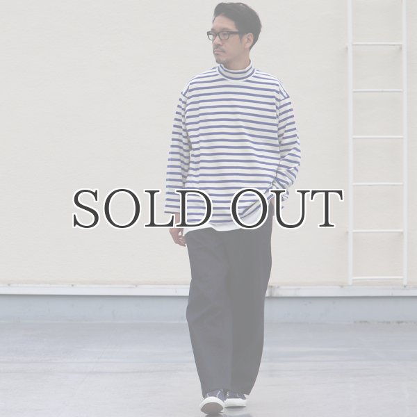 画像7: Basque10オンス(バスク天竺)フレンチボーダー モックネック ボクシー Tee【MADE IN JAPAN】『日本製』/ Upscape Audience (7)