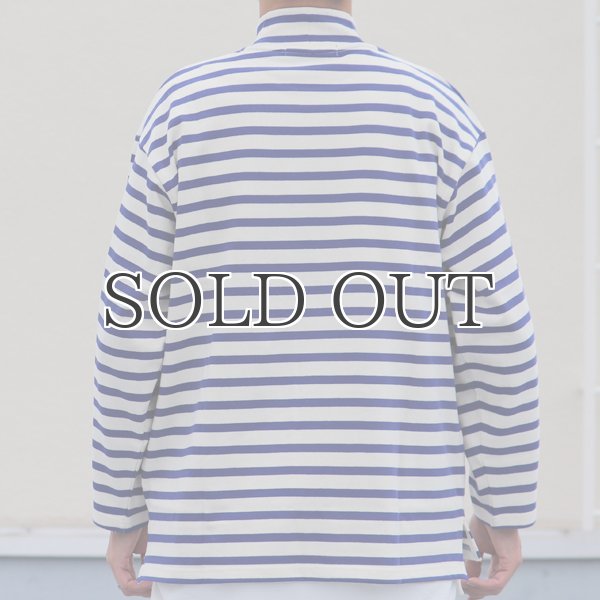 画像11: Basque10オンス(バスク天竺)フレンチボーダー モックネック ボクシー Tee【MADE IN JAPAN】『日本製』/ Upscape Audience (11)