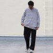 画像4: Basque10オンス（バスク天竺）フレンチボーダー ボートネック BOX Tee【MADE IN JAPAN】『日本製』/ Upscape Audience (4)