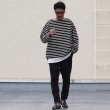 画像4: Basque10オンス（バスク天竺）フレンチボーダー ボートネック BOX Tee【MADE IN JAPAN】『日本製』/ Upscape Audience (4)