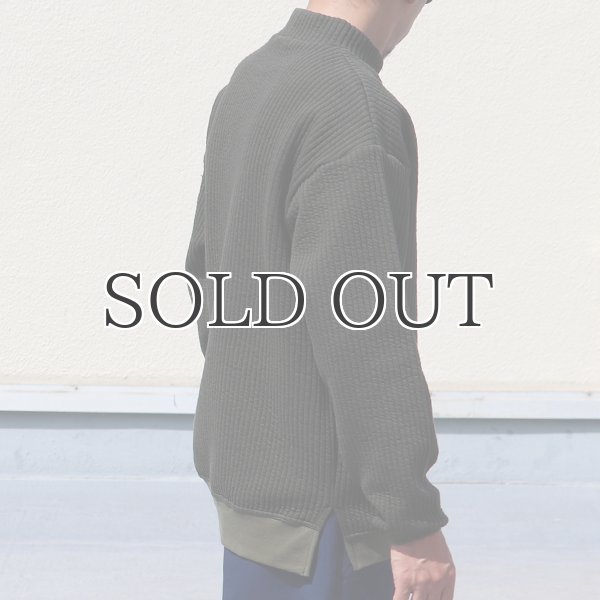 画像5: 「尾州」コットンキルト モックネック プルオーバー【MADE IN JAPAN】『日本製』 / Upscape Audience (5)