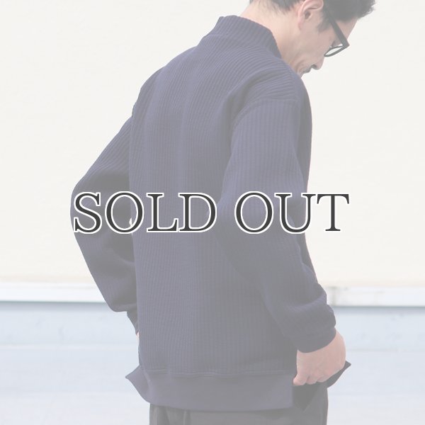 画像6: 「尾州」コットンキルト モックネック プルオーバー【MADE IN JAPAN】『日本製』 / Upscape Audience (6)