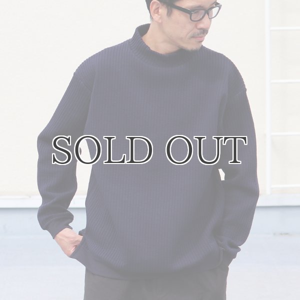 画像3: 「尾州」コットンキルト モックネック プルオーバー【MADE IN JAPAN】『日本製』 / Upscape Audience (3)