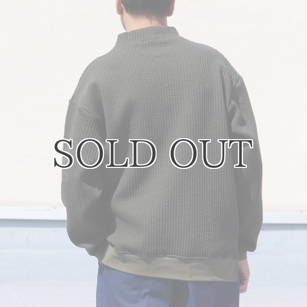 画像6: 「尾州」コットンキルト モックネック プルオーバー【MADE IN JAPAN】『日本製』 / Upscape Audience (6)