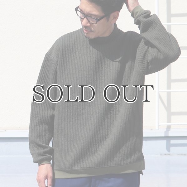 画像3: 「尾州」コットンキルト モックネック プルオーバー【MADE IN JAPAN】『日本製』 / Upscape Audience (3)