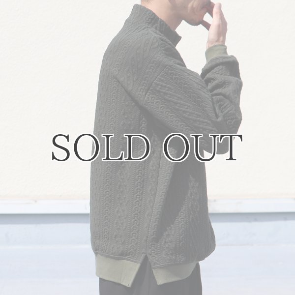 画像5: 「尾州」コットンキルト モックネック プルオーバー【MADE IN JAPAN】『日本製』 / Upscape Audience (5)