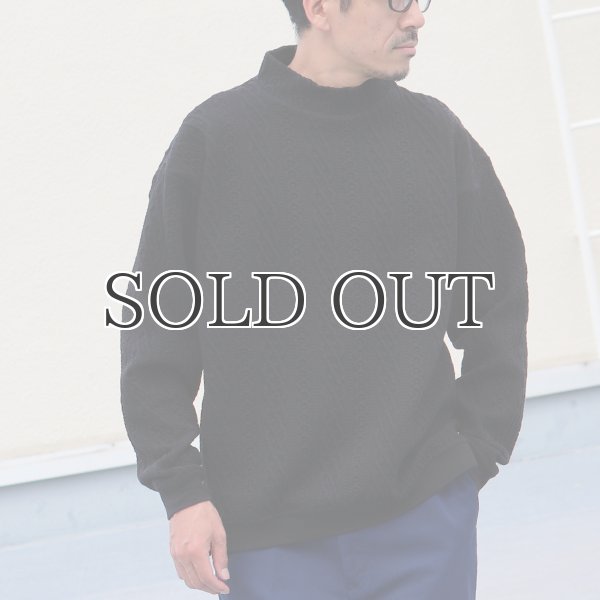 画像7: 「尾州」コットンキルト モックネック プルオーバー【MADE IN JAPAN】『日本製』 / Upscape Audience (7)