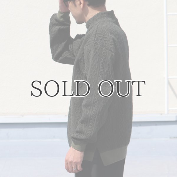 画像4: 「尾州」コットンキルト モックネック プルオーバー【MADE IN JAPAN】『日本製』 / Upscape Audience (4)