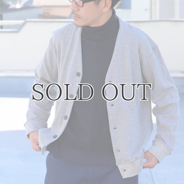 画像4: 【RE PRICE/価格改定】ハニカムワッフルモックネックVショールニットカーディガン【MADE IN JAPAN】『日本製』/ Upscape Audience (4)