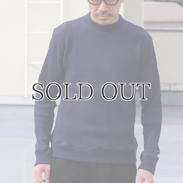 画像3: BIGワッフルモックネック長袖ニットソー【MADE IN JAPAN】『日本製』/ Upscape Audience (3)