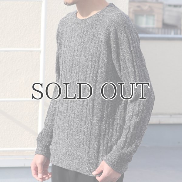 画像4: エコネップケーブルクルーネック長袖ニット【MADE IN JAPAN】『日本製』/ Upscape Audience (4)