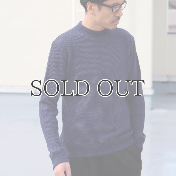 画像4: BIGワッフルモックネック長袖ニットソー【MADE IN JAPAN】『日本製』/ Upscape Audience (4)