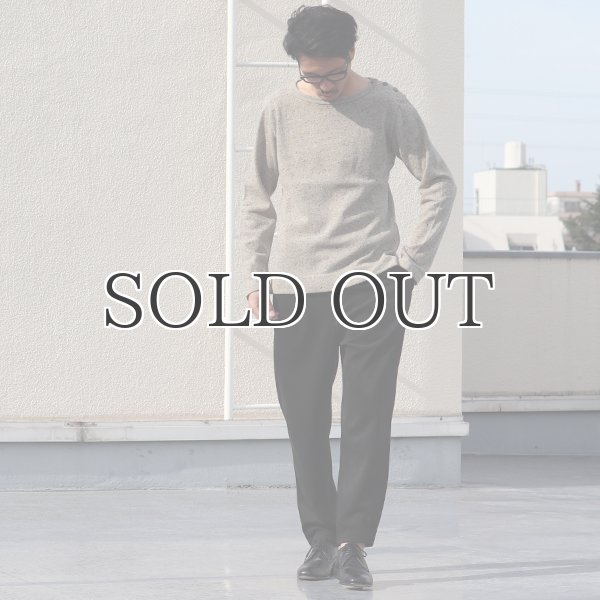 画像6: ブリティッシュ天竺3ボタンボートネック長袖ニット【MADE IN JAPAN】『日本製』/ Upscape Audience (6)