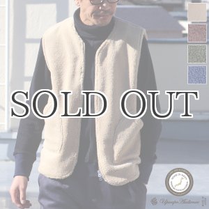 画像: ソフトタッチ ボアフリース Vネック ZIP ベスト【MADE IN JAPAN】『日本製』/ Upscape Audience