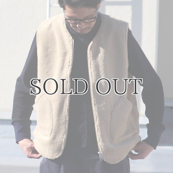 画像3: ソフトタッチ ボアフリース Vネック ZIP ベスト【MADE IN JAPAN】『日本製』/ Upscape Audience (3)