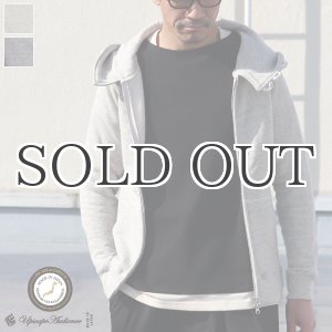 画像: mix杢裏毛3ボタンスタンドカラーフードジップパーカー【MADE IN JAPAN】 【送料無料】 / Upscape Audience