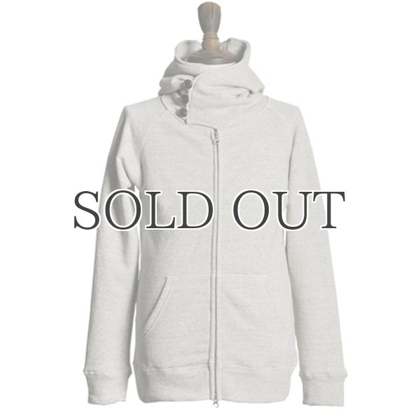 画像9: mix杢裏毛3ボタンスタンドカラーフードジップパーカー【MADE IN JAPAN】 【送料無料】 / Upscape Audience (9)