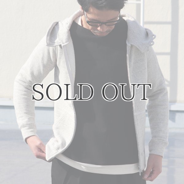 画像4: mix杢裏毛3ボタンスタンドカラーフードジップパーカー【MADE IN JAPAN】 【送料無料】 / Upscape Audience (4)