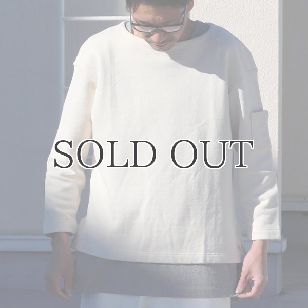 画像3: 30/7ヴィンテージ裏毛 ボートネック 袖ポケ付 スウェット【MADE IN JAPAN】『日本製』 / Upscape Audience (3)