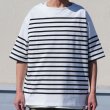 画像15: 「尾州」12オンス パネルボーダー ボートネック ハーフスリーブ ボクシーTシャツ【MADE IN JAPAN】『日本製』/ Upscape Audience (15)