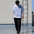 画像14: 「尾州」12オンス パネルボーダー ボートネック ハーフスリーブ ボクシーTシャツ【MADE IN JAPAN】『日本製』/ Upscape Audience (14)