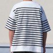 画像13: 「尾州」12オンス パネルボーダー ボートネック ハーフスリーブ ボクシーTシャツ【MADE IN JAPAN】『日本製』/ Upscape Audience (13)