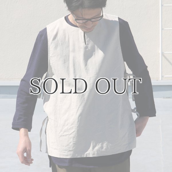 画像14: 綿麻ビンテージソフトキャンバス キーネック メディカルベスト『MADE IN JAPAN』『日本製』Upscape Audience (14)