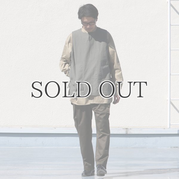 画像5: 綿麻ビンテージソフトキャンバス キーネック メディカルベスト『MADE IN JAPAN』『日本製』Upscape Audience (5)