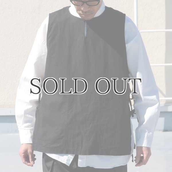 画像11: 綿麻ビンテージソフトキャンバス キーネック メディカルベスト『MADE IN JAPAN』『日本製』Upscape Audience (11)