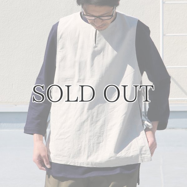 画像15: 綿麻ビンテージソフトキャンバス キーネック メディカルベスト『MADE IN JAPAN』『日本製』Upscape Audience (15)