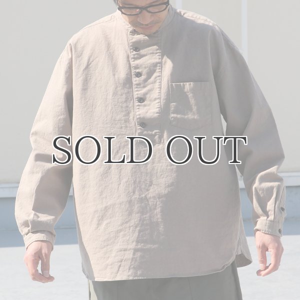 画像9: 綿麻ビンテージソフトキャンバス コックオーバー ボクシーシャツ【MADE IN JAPAN】『日本製』/ Upscape Audience (9)