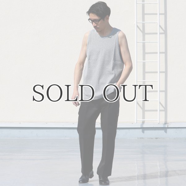 画像5: 度詰ワッフル6.6オンス  サイドスリット ロングベストタンク【MADE IN JAPAN】『日本製』/ Upscape Audience (5)