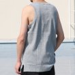 画像4: 度詰ワッフル6.6オンス  サイドスリット ロングベストタンク【MADE IN JAPAN】『日本製』/ Upscape Audience (4)