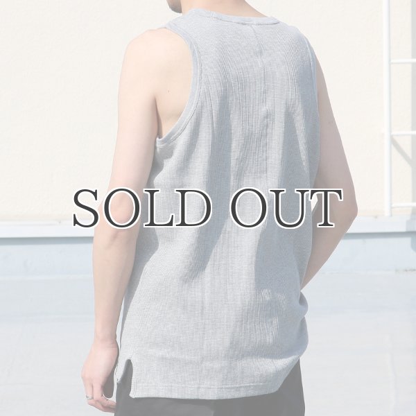画像4: 度詰ワッフル6.6オンス  サイドスリット ロングベストタンク【MADE IN JAPAN】『日本製』/ Upscape Audience (4)