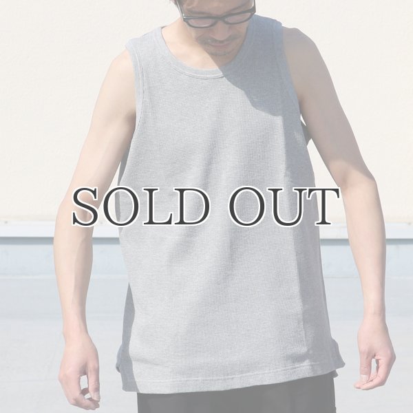 画像3: 度詰ワッフル6.6オンス  サイドスリット ロングベストタンク【MADE IN JAPAN】『日本製』/ Upscape Audience (3)