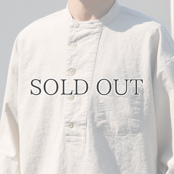 画像18: 綿麻ビンテージソフトキャンバス コックオーバー ボクシーシャツ【MADE IN JAPAN】『日本製』/ Upscape Audience (18)