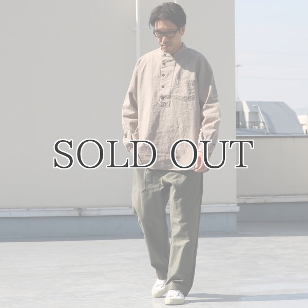 画像13: 綿麻ビンテージソフトキャンバス コックオーバー ボクシーシャツ【MADE IN JAPAN】『日本製』/ Upscape Audience (13)