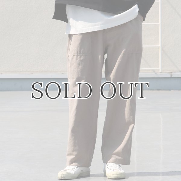 画像6: 綿麻ビンテージソフトキャンバス ベイカー ワイドイージーパンツ【MADE IN JAPAN】『日本製』【送料無料】 / Upscape Audience (6)