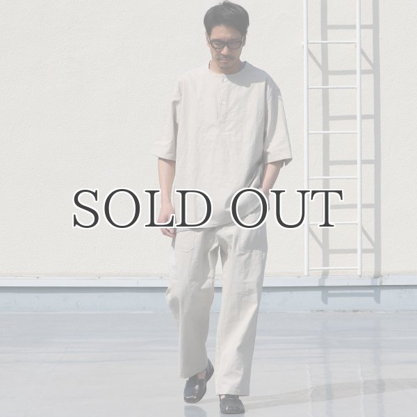 画像5: 綿麻ビンテージソフトキャンバス ベイカー ワイドイージーパンツ【MADE IN JAPAN】『日本製』【送料無料】 / Upscape Audience (5)