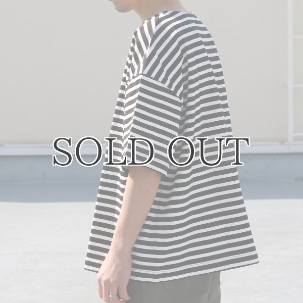 画像10: VORTEX 8オンス(MVS天竺)ロシアンボーダー ボートネック ハーフスリーブ Tシャツ【MADE IN JAPAN】『日本製』/ Upscape Audience (10)