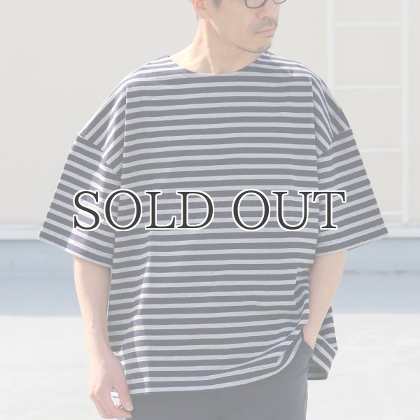 画像14: VORTEX 8オンス(MVS天竺)ロシアンボーダー ボートネック ハーフスリーブ Tシャツ【MADE IN JAPAN】『日本製』/ Upscape Audience (14)