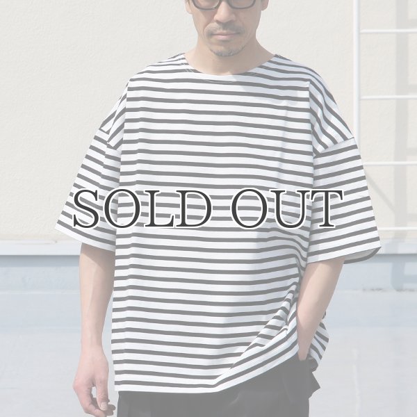 画像3: VORTEX 8オンス(MVS天竺)ロシアンボーダー ボートネック ハーフスリーブ Tシャツ【MADE IN JAPAN】『日本製』/ Upscape Audience (3)