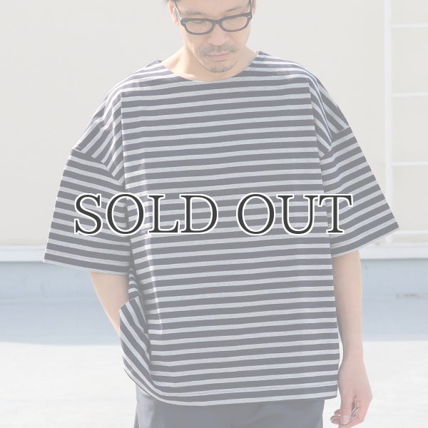 画像13: VORTEX 8オンス(MVS天竺)ロシアンボーダー ボートネック ハーフスリーブ Tシャツ【MADE IN JAPAN】『日本製』/ Upscape Audience (13)